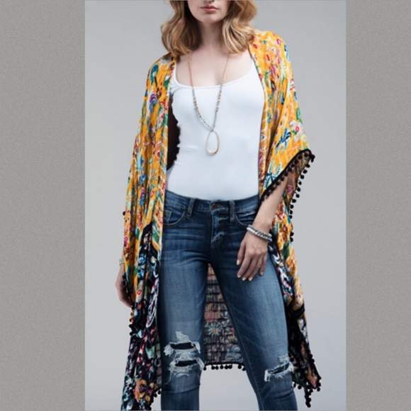 🔥LAST 1🔥Feelin Groovy Two Tone Kimono Duster - Picture 3 of 7